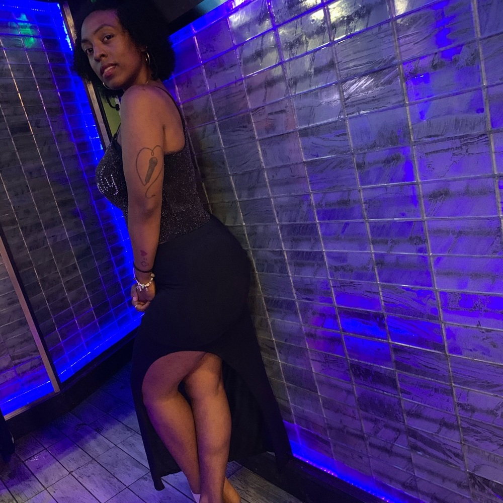 Grunge Helmut Lang Side Split Skirt - image 1